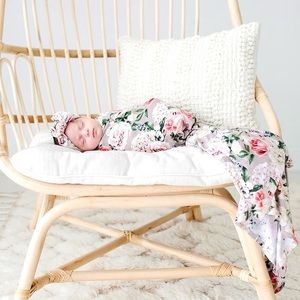 Floral Swaddle & Headband Set for Baby